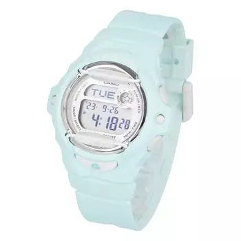 Часы серии CASIO Baby-G BG-169 женские цифровые из смолы, нержавеющая сталь, мятно-белый цвет BG-169U-3