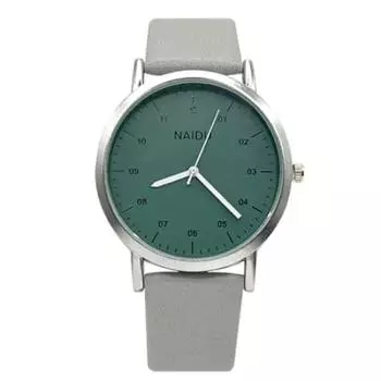 Часы Симпатичные Стильные Циферблаты Легко Читать Аналоговые Водонепроницаемые Серые x Зеленые Женские