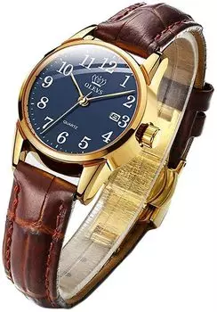 Часы синие стильные наручные часы водонепроницаемые ультратонкие кожаные часы с кожаным ремешком брендовые аналоговые маленькие простые циферблаты легко читаемые модные часы для школьников