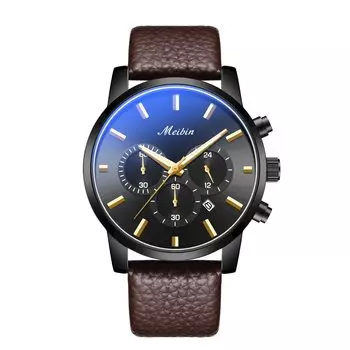 Часы синие стильные наручные часы водонепроницаемые ультратонкие кожаные часы с кожаным ремешком брендовые аналоговые простые циферблаты легко читаемые модные часы для школьников