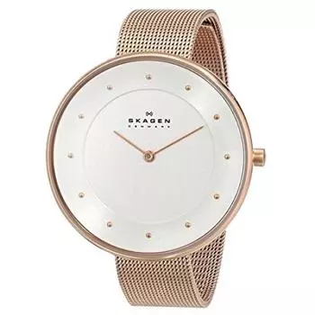Часы SKAGEN из розового золота и нержавеющей стали с сетчатым браслетом SKW2142 [Skagen] женские [Товар]