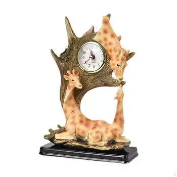 Часы-скульптуры животных для настольной композиции в гостиной или кафе Owls