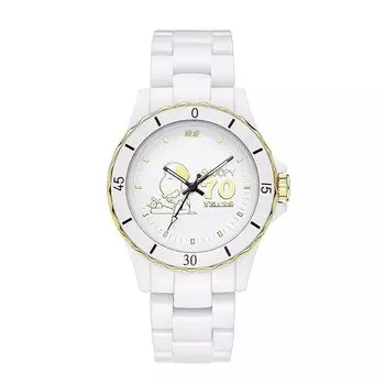 Часы Snoopy Diamond Watch 70th anniversary peanuts premium watch гибридные керамические часы унисекс с натуральным бриллиантом Ограниченная серия из 2000 экземпляров с серийным номером