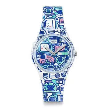 Часы SO28Z702 Белые [Swatch] B-BOT белый