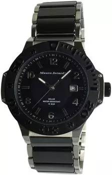 Часы Solar Ceramic 10 ATM Водонепроницаемость Календарь Черный [Mauro Geraldi] MJ034-1