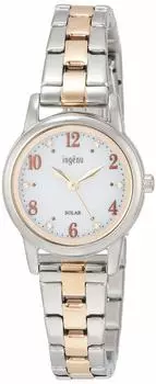 Часы Solar White Dial Full Arabic Notation Metal Band Hardlex AHJD406 Beige [Seiko Watch] Angne Women s