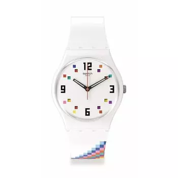 Часы SQUARES THE MARCH COLLECTION SO28W700 White [Swatch] MERRY-GO-ROUND белый