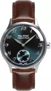 Часы STAC Made in Japan Domestic Watch 36 мм Classic Retro Unisex Blue Green Brown Leather [The Stack] Мужские Женские ST-AR002