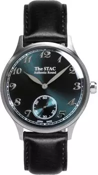 Часы STAC Made in Japan Domestic Watch 36 мм Classic Retro Unisex Blue Green Black Leather [The Stack] Мужские Женские ST-AR002