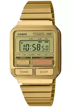 Часы Стандартные унисекс золотые [Casio] [] A120WEG-9AJF золотой
