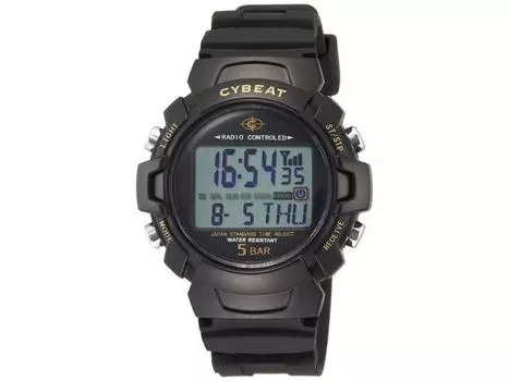 Часы Sun Flame Cybeat WRC15 WRC15-BK мужские с черным полиуретановым ремешком, день/дата, НОВЫЕ