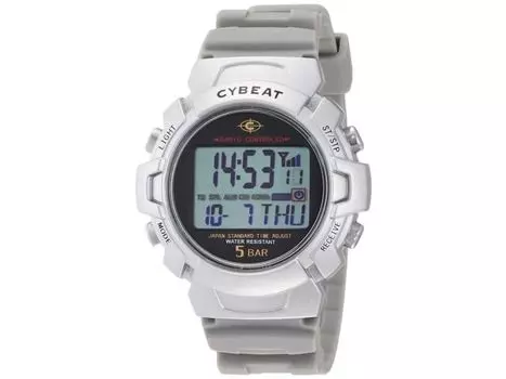 Часы Sun Flame Cybeat WRC15 WRC15-S мужские с серебристым полиуретановым ремешком, день/дата, НОВЫЕ