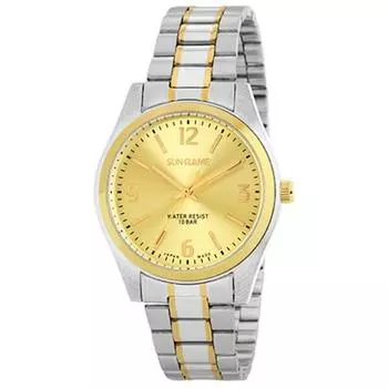 Часы Sun Flame Unisex MJG-FA01-TG Round, серебристые, аналоговые