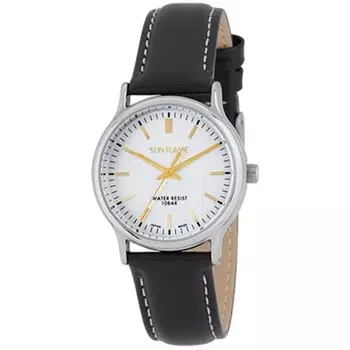 Часы Sun Flame Unisex MJG-FA03-BK Round, черные, аналоговые