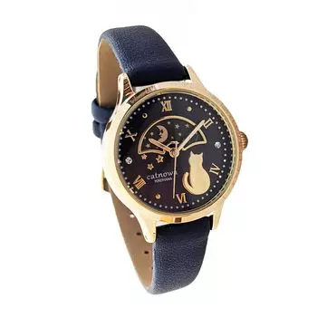 Часы Sun & Moon Cat женские (военно-морской флот)