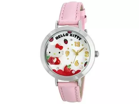 Часы SUNFLAME Sanrio Hello Kitty Deco Strawberry MJSR-F02, сделано в Японии, НОВИНКА