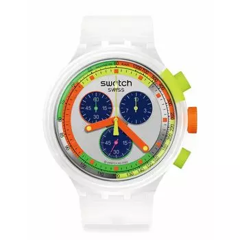 Часы SWATCH NEON JELLY SB02K100 Прозрачные [Swatch] чистый