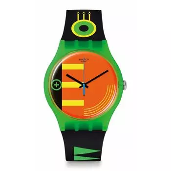 Часы SWATCH NEON RIDER SO29G106 Black [Swatch] зелёный