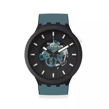 Часы Swatch NIGHT TRIP BIG BOLD SB03B107 Черный [Swatch] зелёный