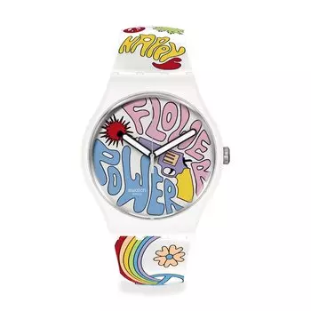 Часы Swatch POWER OF PEACE Новые Gent SO32W107 Белые [Swatch] белый