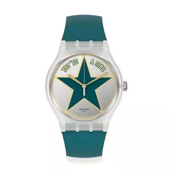 Часы Swatch STAR DAD New Gent SO29Z119 Зеленые [Swatch] зелёный