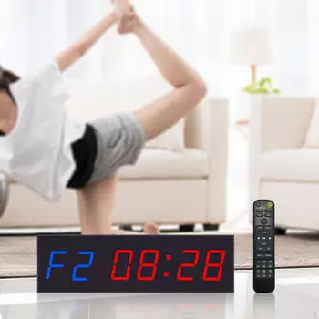 Часы-таймер для спортзала, аксессуары для тренировок для дома, обратный отсчет