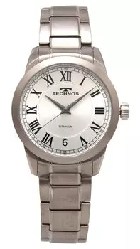 Часы TECHNOS Date Titanium T9B56IS Silver [TECHNOS] Мужские серебряный
