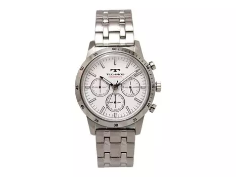 Часы TECHNOS T4A57MW мужские серебристые с браслетом из нержавеющей стали, хронограф, НОВЫЕ