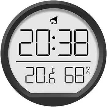 Часы-термометр-гигрометр, часы-измеритель температуры и влажности, домашний электронный будильник для дома, офиса, гостиной белый