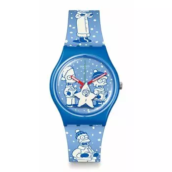 Часы TIDINGS OF JOY SO28Z126 Blue [Swatch] синий