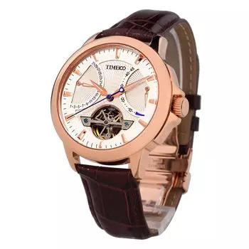 Часы TIME100, механические, водонепроницаемые, наручные, скелетонированные, с секундной стрелкой, стильные аналоговые часы для мужчин, серебристые, мужские