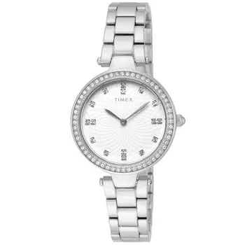 Часы Timex Adoon Серебряный циферблат Латунь Минеральное стекло Кварцевый японский механизм 32MM Американские часы TW2V45000 [TIMEX] Женские [Товар]