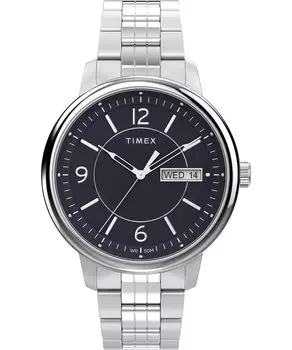 Часы Timex Chicago 45 мм, серебристые, один размер, часы Chicago 45 мм.