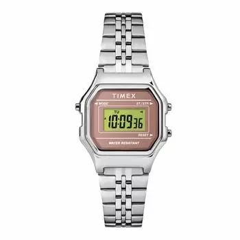 Часы TIMEX Classic Digital Mini Gold Black x Silver с браслетом TW2T48500 TW2T48500 F