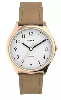 Часы Timex Easy Reader TW2T72400 кварцевые 3 ATM водонепроницаемые минеральное стекло белый циферблат нержавеющая сталь [TIMEX] женские [Товар] белый
