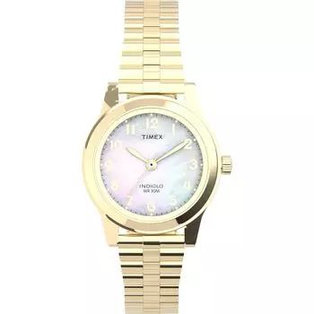 Часы Timex Essex Avenue Essex Avenue T2M827 кварцевые 3 ATM водонепроницаемые минеральное стекло розовый перламутровый циферблат латунь [TIMEX] женские [Товар] розовая жемчужина