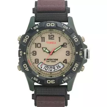 Часы TIMEX Expedition Combo Brown Dial Brown Nylon Strap T45181 Импортные [Timex] Мужские [Обычный продукт] [Часы]