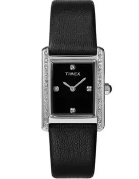 Часы Timex Hailey TW2W63800 кварцевые 5 АТМ водонепроницаемые минеральное стекло черный циферблат латунь [TIMEX] женские [Товар] чёрный