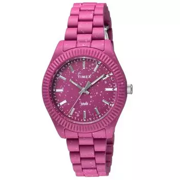 Часы Timex Legacy Ocean Pink Dial Переработанный пластик Минеральное стекло Кварцевые Филиппины Часовой бренд TW2V77200 Розовый [TIMEX] Мужские [Товар]