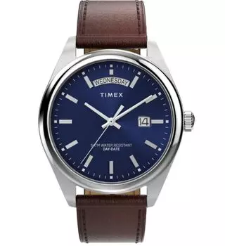 часы Timex Legacy TW2W57200 Кварцевые 5 АТМ водонепроницаемые минеральное стекло темно-синий циферблат нержавеющая сталь [TIMEX] Мужские [предмет] тёмно-синий