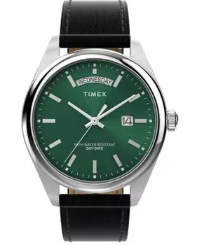 Часы Timex Legacy TW2W57300 кварцевые 5 АТМ водонепроницаемые минеральное стекло зеленый циферблат нержавеющая сталь [TIMEX] мужские [Товар] зелёный