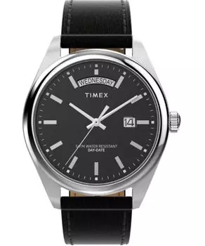 Часы Timex Legacy TW2W57400 кварцевые 5 АТМ водонепроницаемые минеральное стекло черный циферблат нержавеющая сталь [TIMEX] мужские [Товар] чёрный