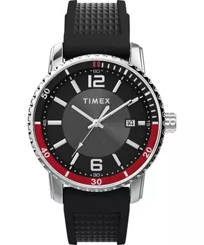 Часы Timex Men s Dress 41mm - Синий ремешок Синий циферблат Корпус из нержавеющей стали, Черный/Черный/Нержавеющая сталь. , классический