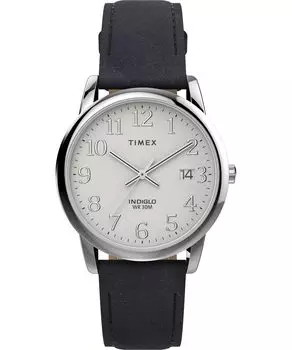 Часы Timex Men s Easy Reader, черный/серебристый/белый/C/35 мм. , 35 мм, легко читаемые часы.