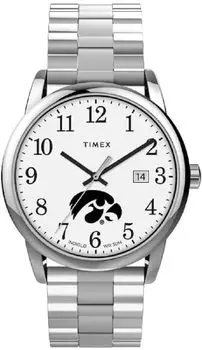 Часы TIMEX Men s EasyReader 38 мм с расширяющимся ремешком, Iowa Hawkeyes, легко читаемые, 38 мм.