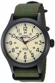 Часы Timex Men s Expedition Scout 40 ЗеленыйЧерныйКремовый