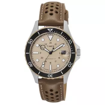 Часы Timex NAVY XL Navy XL Tan Dial Stainless Steel Mineral Glass Automatic Factory 41MM America Watch TW2V41500 Brown [TIMEX] Mens [Товар]