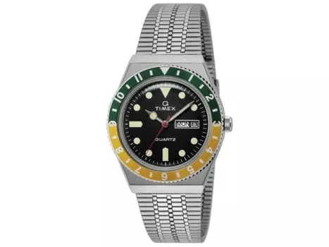 Часы TIMEX Q Timex с черным циферблатом, кварцевый японский механизм 38 мм TW2U61000 мужские НОВЫЕ