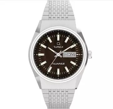 Часы Timex Q Timex TW2W62400 кварцевые 5 АТМ водонепроницаемые пластиковые циферблат коричневого цвета из нержавеющей стали [TIMEX] мужские [Товар] коричневый