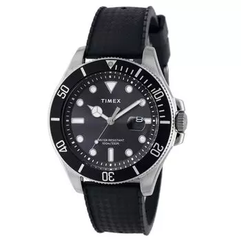 Часы Timex Trend TW2Y09200 кварцевые 100M водонепроницаемые минеральное стекло черный циферблат нержавеющая сталь [TIMEX] женские [Товар] чёрный